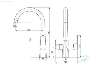Смеситель для кухни Rav Slezak Zambezi ZA018.5 хром
